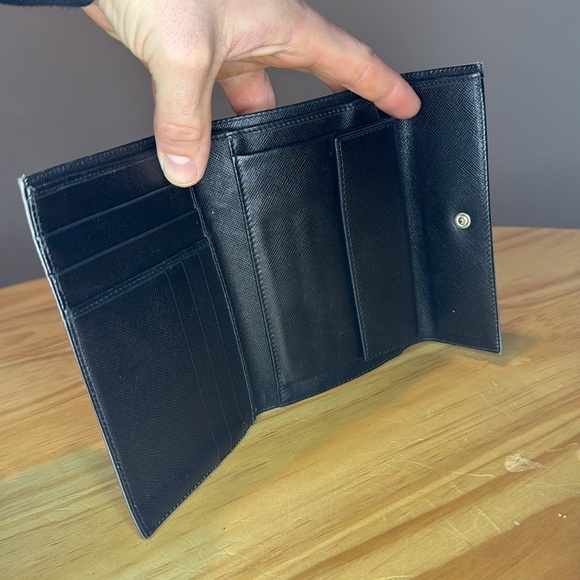 AUTHENTIC Prada Tessuto Gray Bi Fold Wallet - Picture 5 of 8